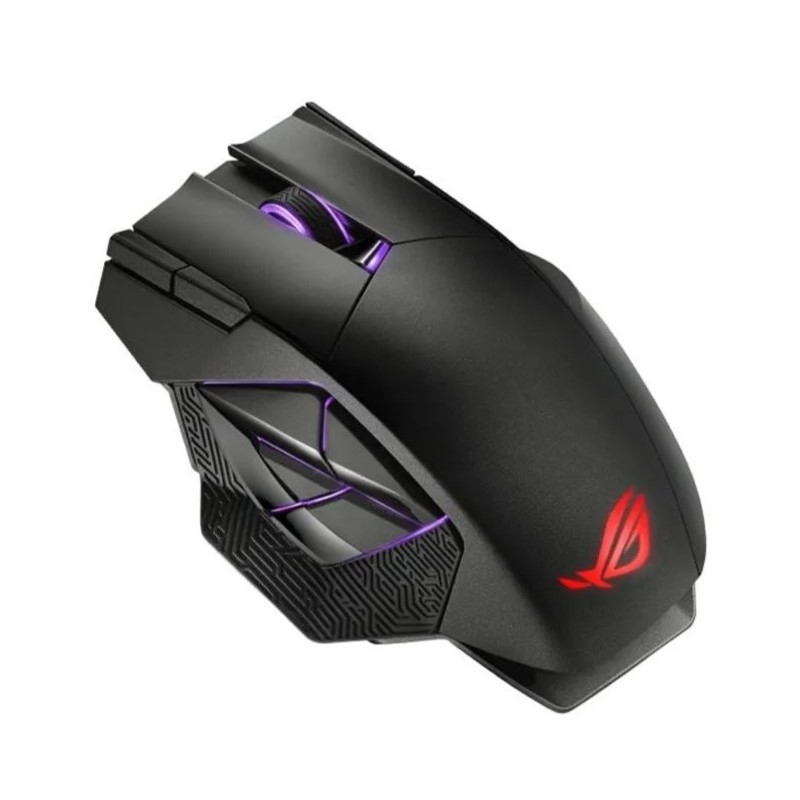 ASUS ROG SPATHA X gaming miš,12 programabilnih tipki, 6 ROGmikro prekidača, 19000 dpi, wireless