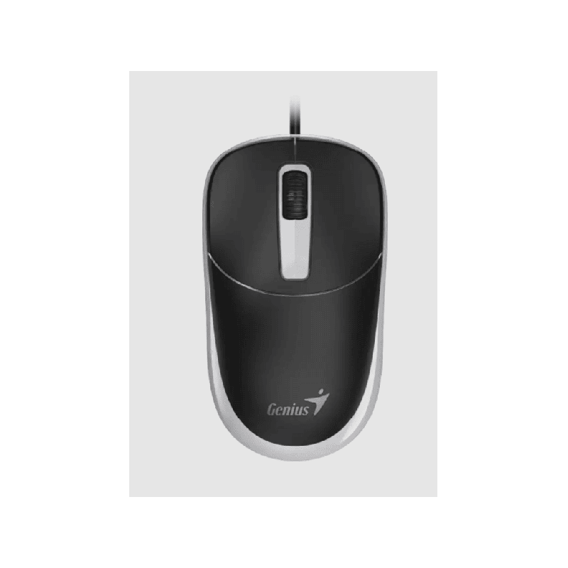 Genius miš DX-123, USB,optički, 1200 dpi, 3 tipke, crno-sivi