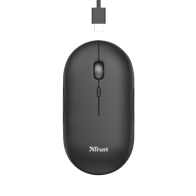 Trust Puck wireless punjivimiš, ultra-thin, silent,800-1600 dpi, obje ruke, 4 tipke, crni