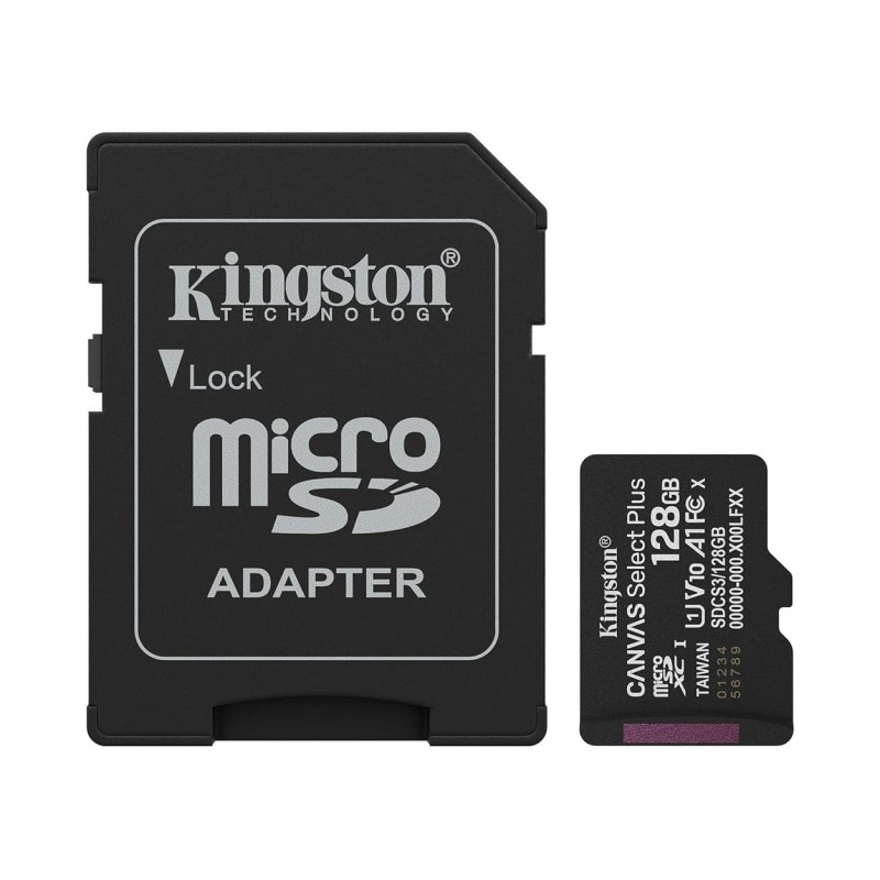 Kingston microSD 128GB Class10Canvas Select Plus150MBs Read,Class 10 UHS-I