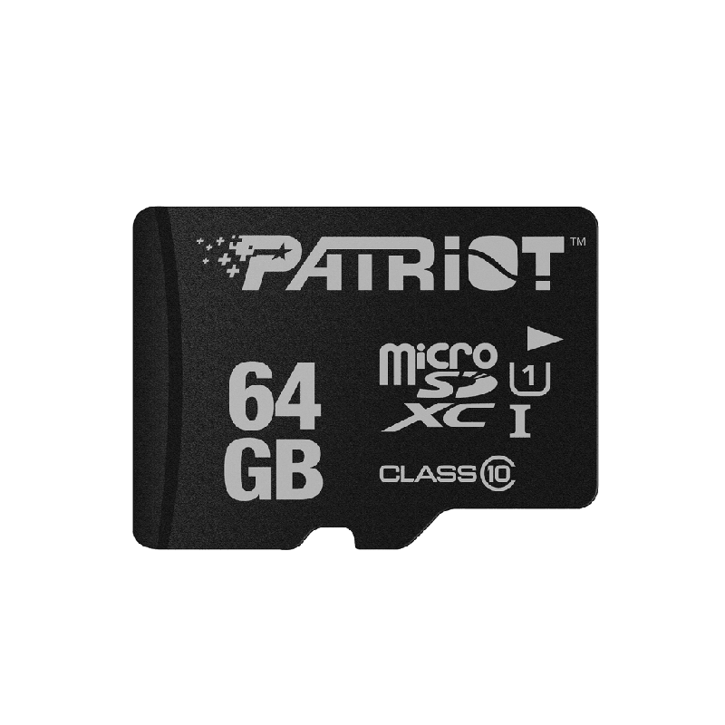 Patriot microSD 64GBUHS-I, SDXC, U1, C10up to 80MB/s read