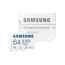 Samsung Micro SD 64GB EVO Plussa adapteromUp to 160MBs