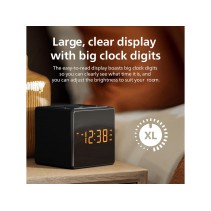 Philips TAR4500/10 digitalni radio s satom, jasnim zaslonom, 2 alarma, FM digitalno podešavanje i USB‑C priključak