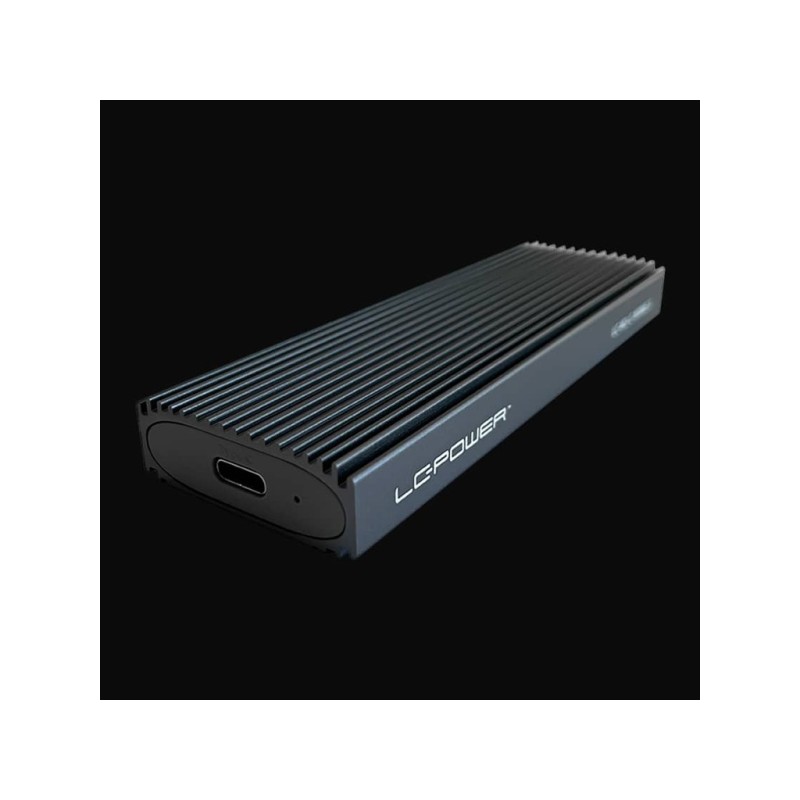 LC-Power SSD M.2 Enclosure Black, USB-C (USB 3.2 Gen2x1)