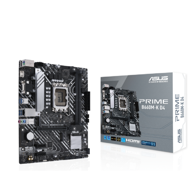 ASUS MB PRIME B660M-K D4Intel B660LGA17002xDDR4RAIDVGA,HDMI,mATX