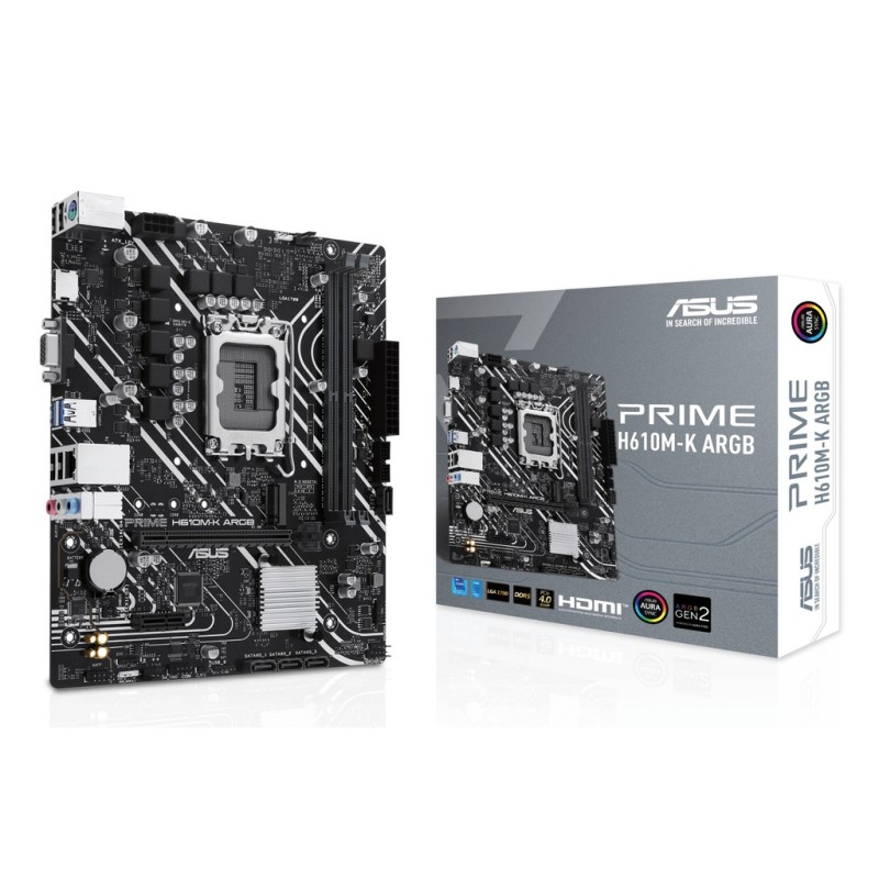 ASUS MB PRIME H610M-K ARGBLGA1700, 2xDDR5, 1x M.2, 6xUSB1x VGA, 1x HDMI, mATX