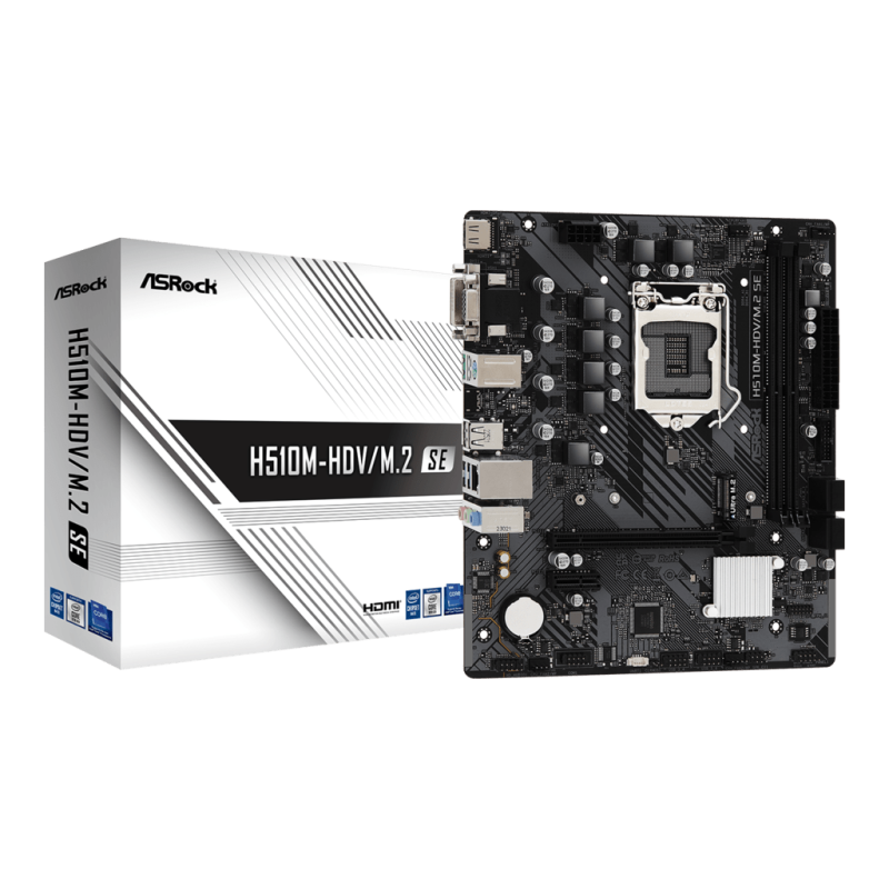 ASROCK MB H510M-HDV/M.2 SEIntel H470LGA12002xDDR4M.2VGA,DVI,HDMImicro ATX