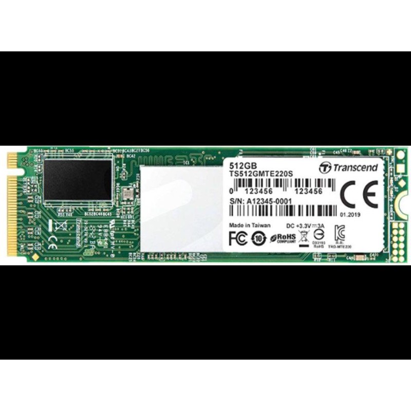 Transcend SSD 512GB M.2 NVMePCIe Gen3 x4,3,500/2500 MB/s