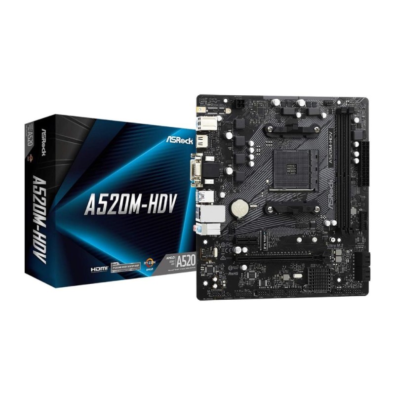ASROCK MB A520-HDV, AM42xDDR4, 4xSATA, M.2, RAIDVGA, HDMI, Micro ATX