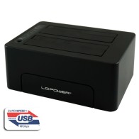 LC-Power LC-DOCK-CHDD docking station,Type C2,5"/3,5" SATA HDDs/SSDs,