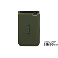Transcend HDD 2TB StoreJet M3Portable,USB 3.1,anti-shock,Military Green