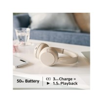 Sony WHCH520C bežične slušalice – 50 h trajanja baterije, 3 min brzo punjenje, mikrofon, Bluetooth 5.2.