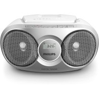 Philips AZ215S/12 CD soundmachine s FM antenom, 3 W RMS, CD‑R/C‑D‑RW, napajanje AC ili baterije, siva.