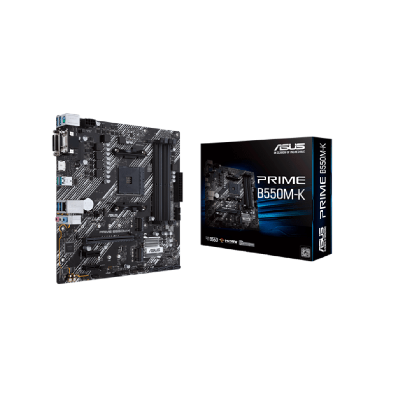 ASUS PRIME B550M‑K AMD B550 micro‑ATX matična ploča, AM4, 4x DDR4, VGA/DVI/HDMI, RAID