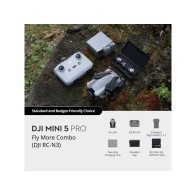 DJI Mini 5 PRO FMC – dron s 1‑inčnim senzorom, 4K snimanjem, ActiveTrack, 36 min leta, Med‑Tele modul, DJI RC‑N3