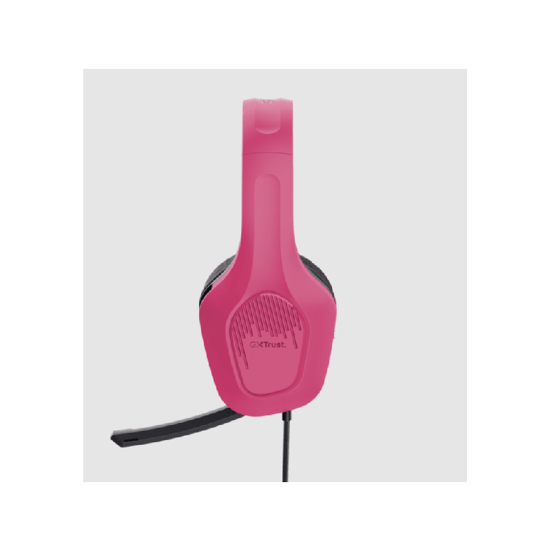 Trust GXT 415P Zirox gaming slušalice – žičane, pink, 200 cm kabel, 3,5 mm, over‑ear s mikrofonom