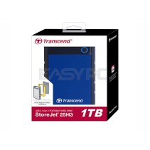 Transcend StoreJet H3 1 TB USB 3.2 Prijenosni Hard Disk – Anti‑šok, plava