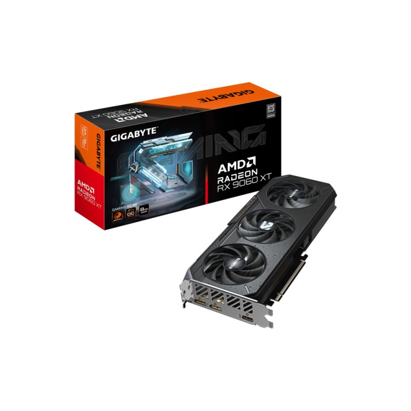 Gigabyte GeForce RTX 9060 XT Gaming OC 8 GB GDDR6, 128‑bit, 2× DP, 1× HDMI