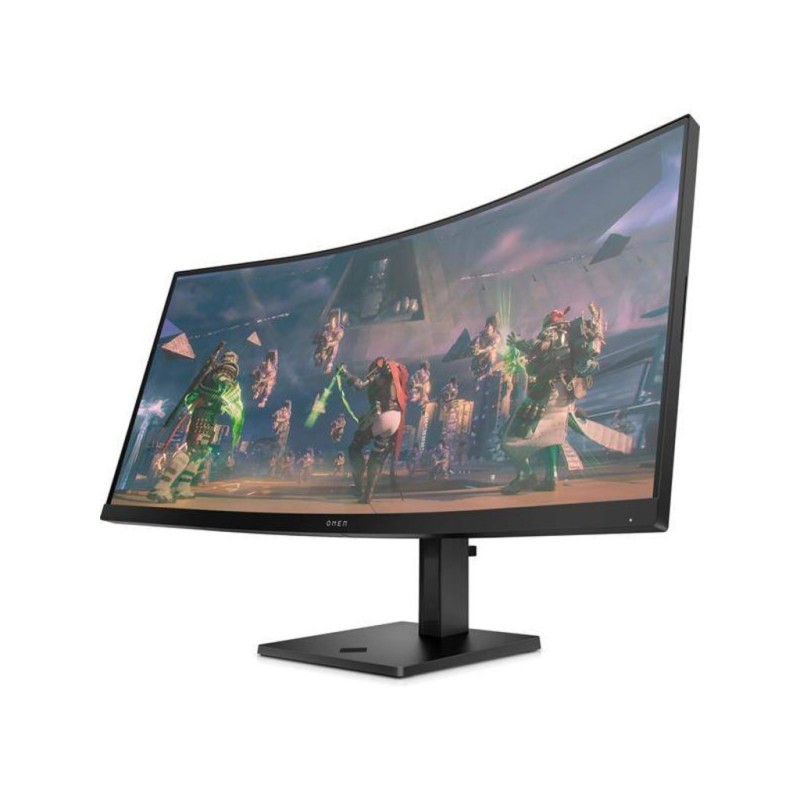 HP OMEN 34c G2 34" zakrivljeni VA monitor – WQHD 3440 x 1440, 180 Hz, 1 ms, omjer kontrasta 4000:1, ugrađeni zvučnici, 2 × HDMI,