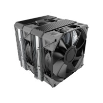 Montech NX600 CPU Cooler – Crni dual‑toranj, 120 mm ventilator, visina 132,5 mm