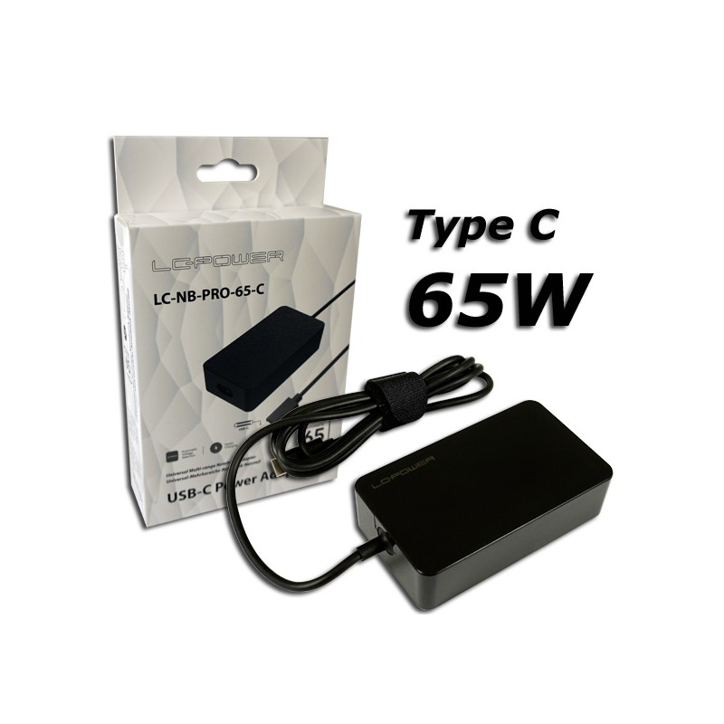 LC‑Power 65W USB‑C adapter za notebook – model LC‑NB‑PRO‑65‑C
