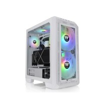 Thermaltake View 300 MX Snow – srednji tower s temperiranim staklom, 2×200 mm ARGB PWM ventilatora i 1×120 mm ARGB ventilator.