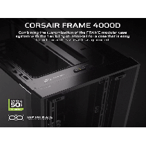 CORSAIR FRAME 4000D Case360mm radiator, 170mm cooler430mm GPU, ATX, Black