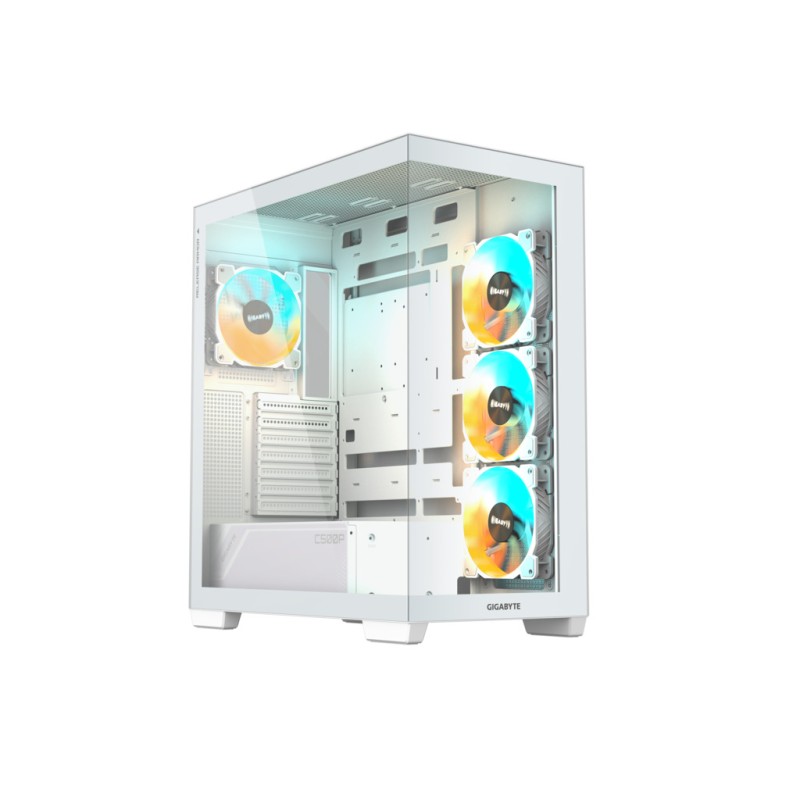 Gigabyte C500 Panoramic Stealt Mid-tower, ATX, 4x ARGB fans White Case