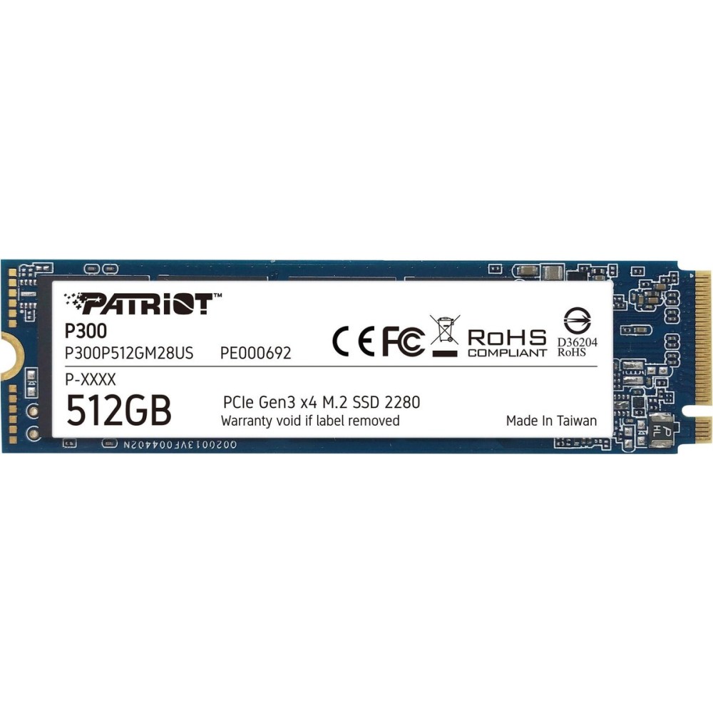 Patriot P300 512GB M.2 PCIe Gen3x4 SSD - 1700/1100 MB/s